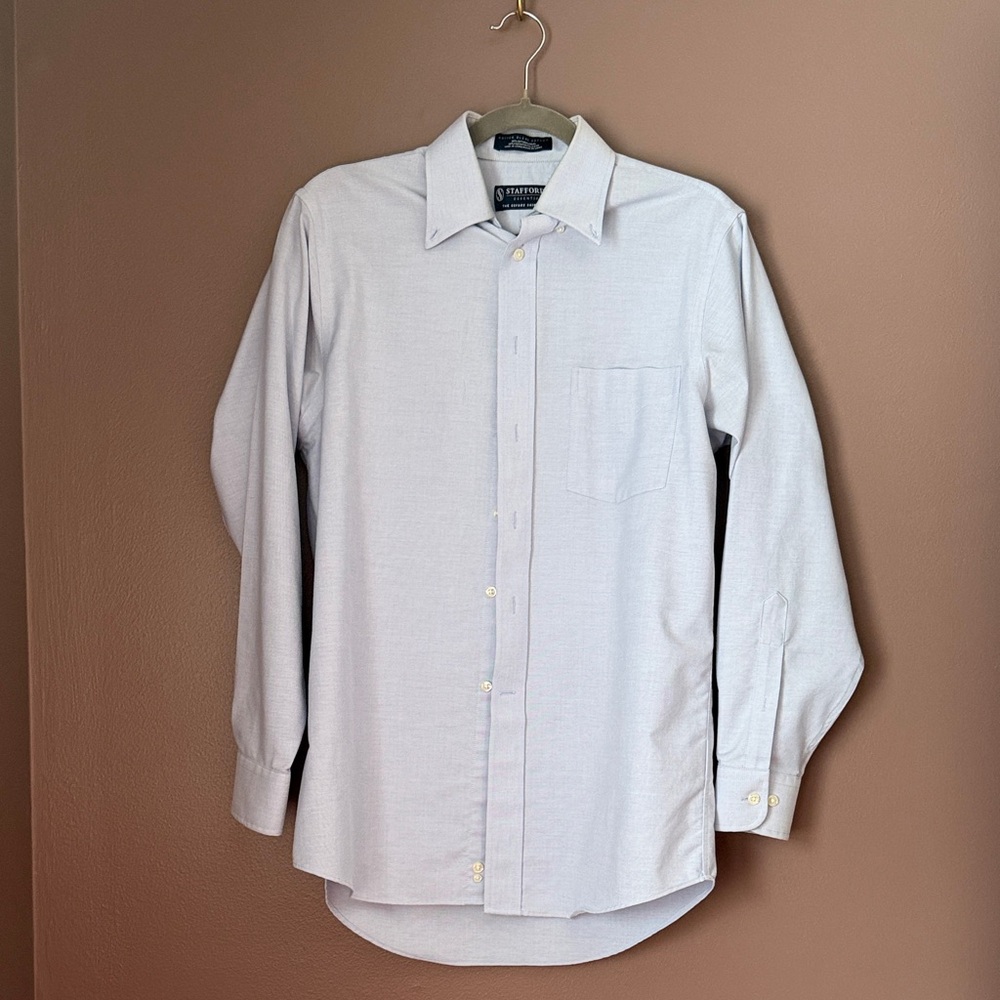 Stafford Men's Classic Light Blue Dress Shirt